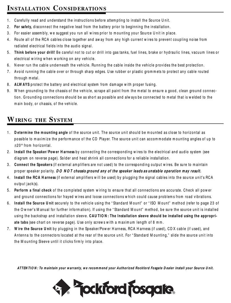 Rockford Fosgate RFX-8102 User manual