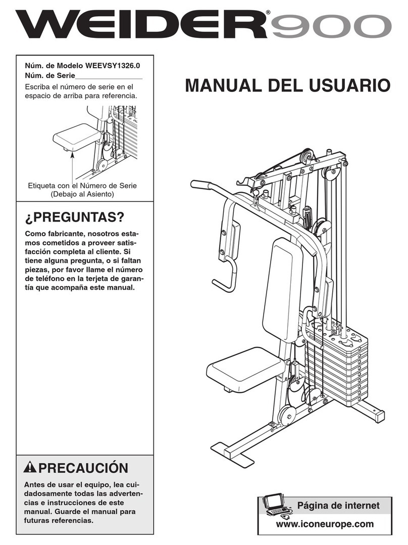 Weider PRO 900 Manual Del Usuario