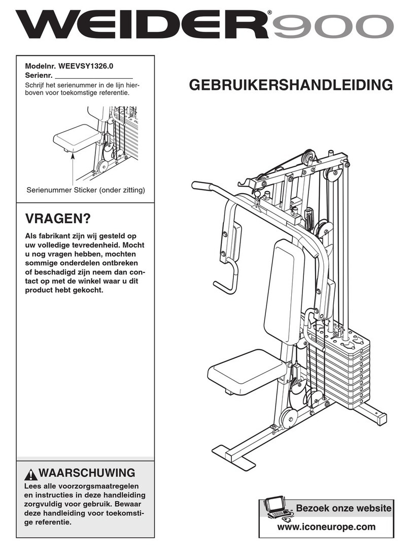 Weider PRO 900 User manual