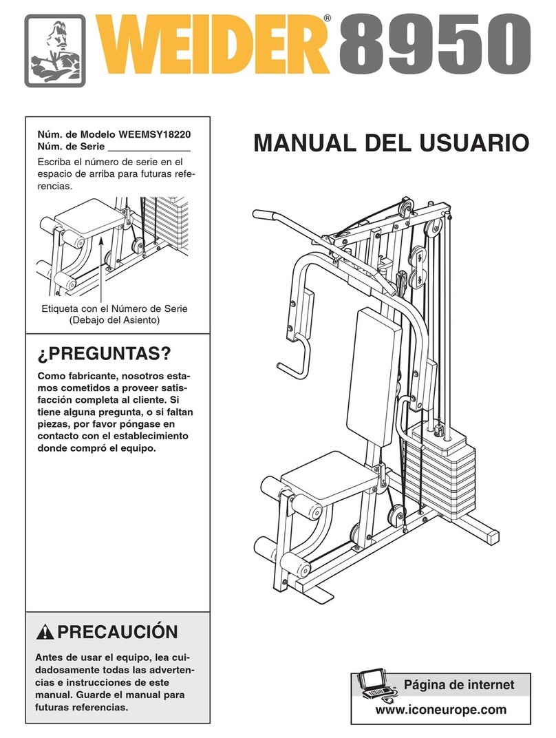 Weider 8950 Manual Del Usuario