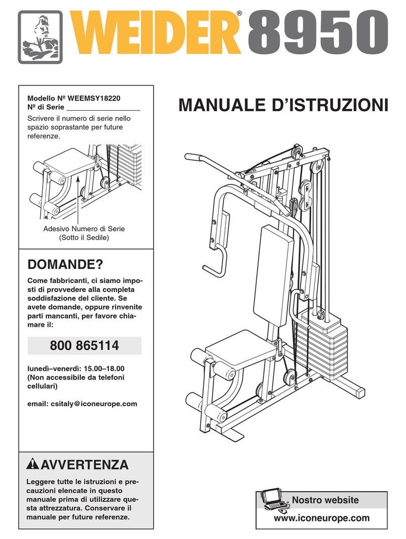 Weider 8950 Manuale d'istruzioni