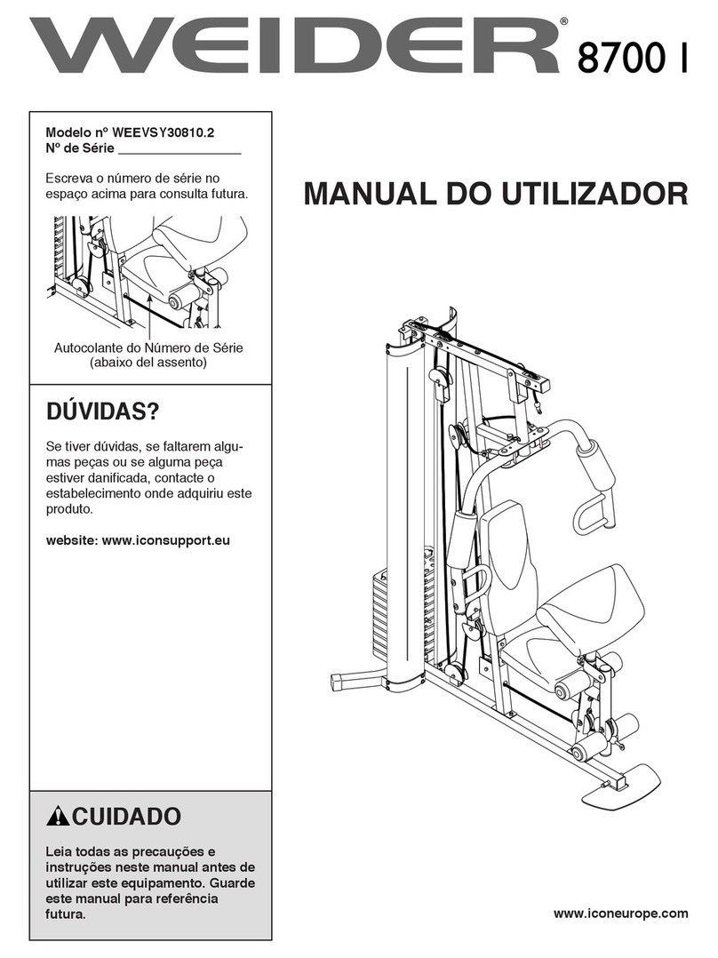 Weider 8700 I Setup guide
