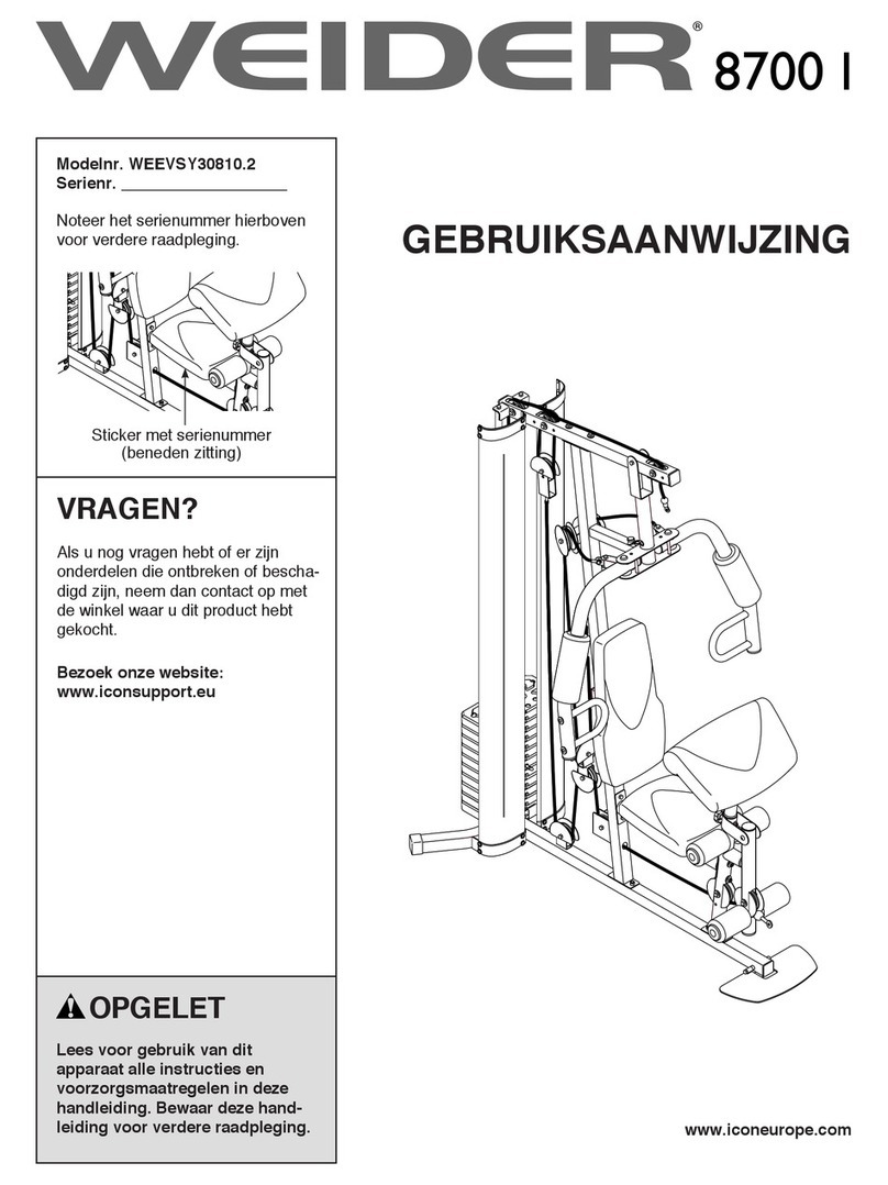 Weider 8700 I System manual