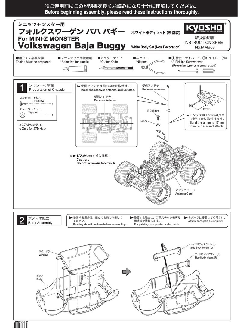 Kyosho MINI-Z MONSTER instruction sheet