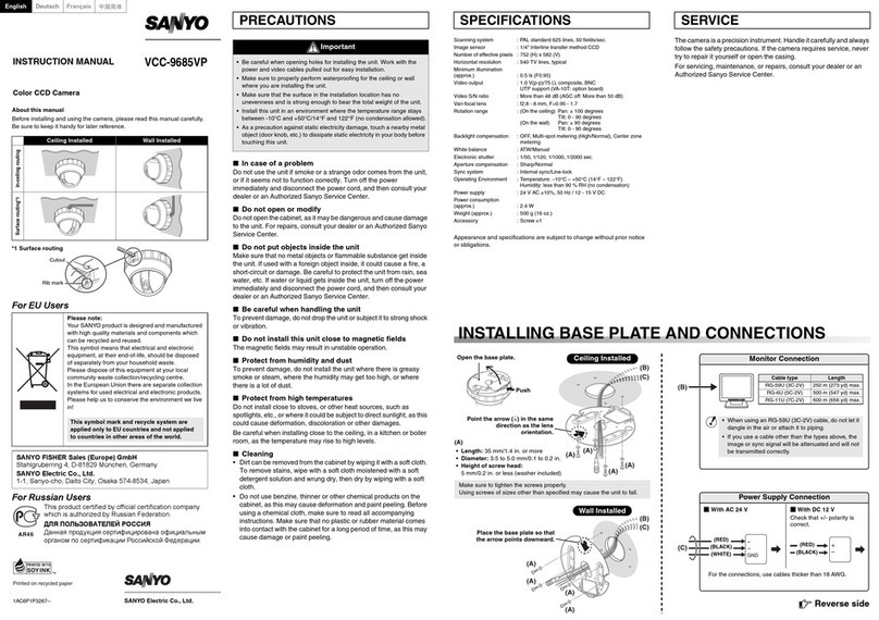Sanyo VCC-9685VP User manual