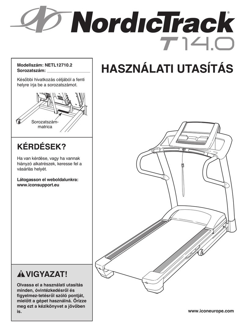 NordicTrack T 14.0 Treadmill User manual