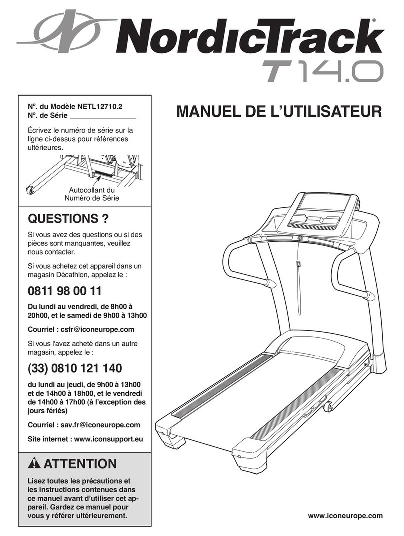 NordicTrack T 14.0 Treadmill User manual