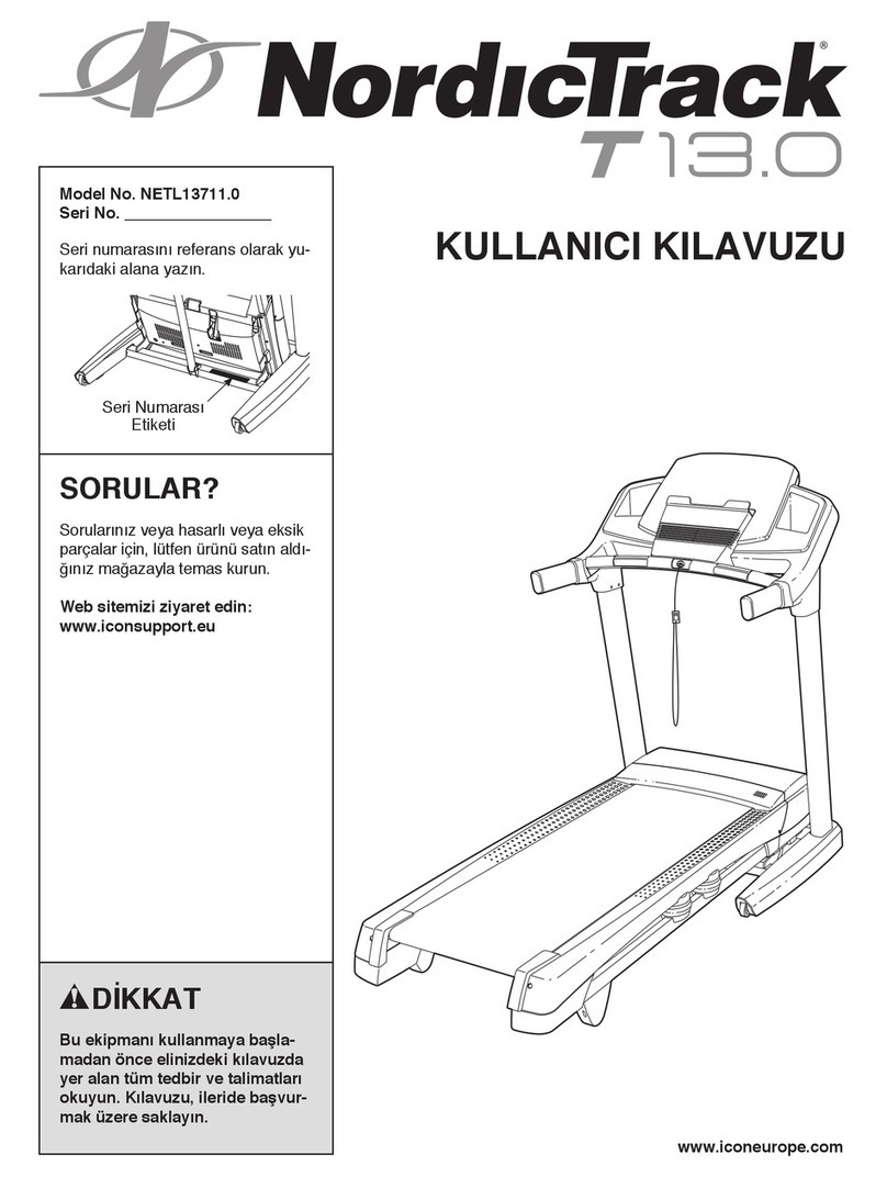 NordicTrack T 13.0 Treadmill User manual