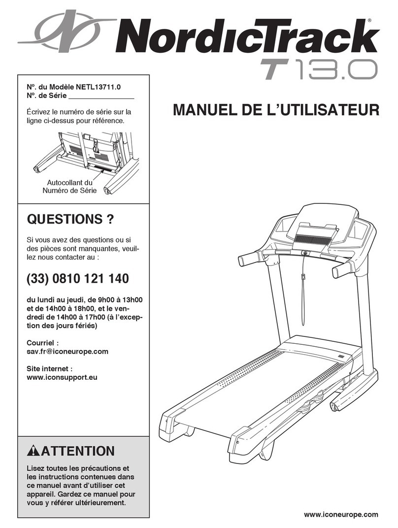 NordicTrack T 13.0 Treadmill User manual