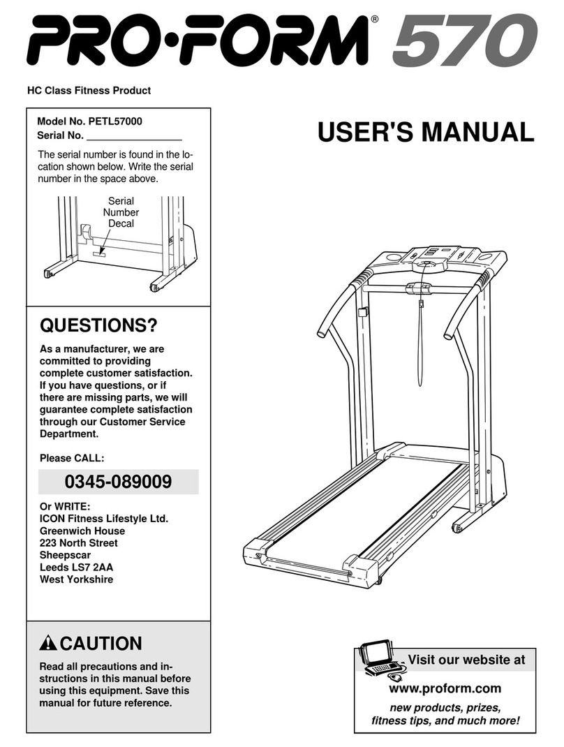 Pro-Form 570 User manual
