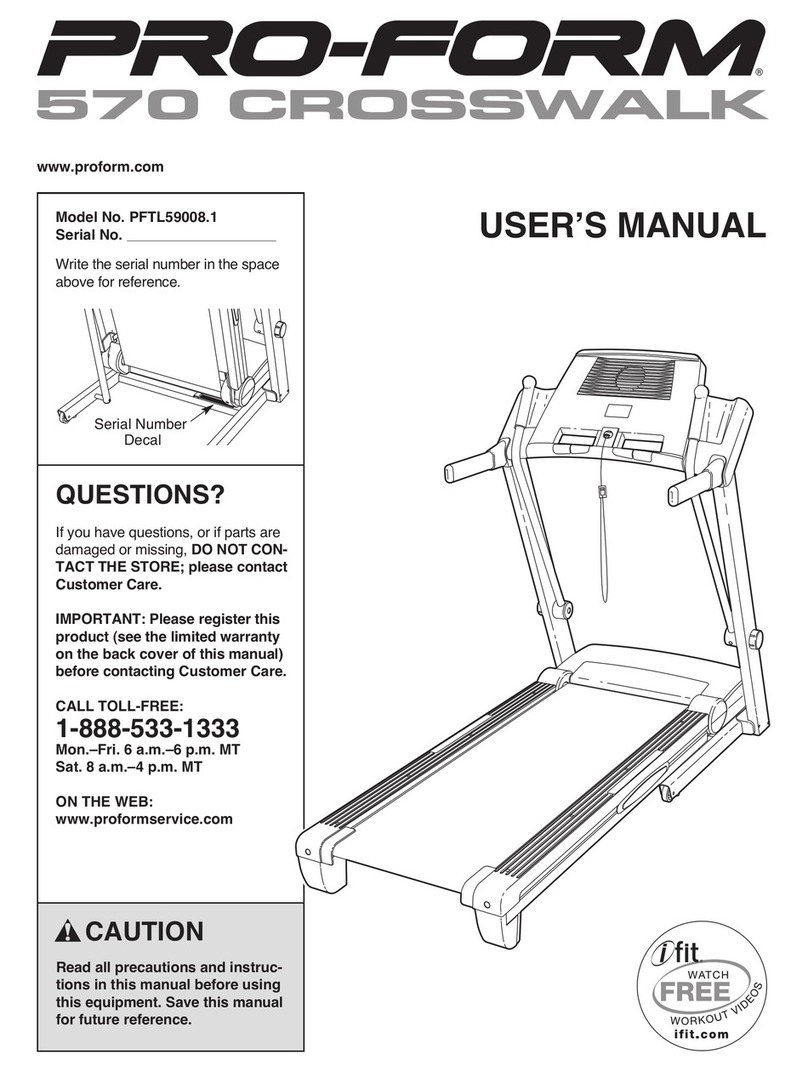 Pro-Form 570 User manual