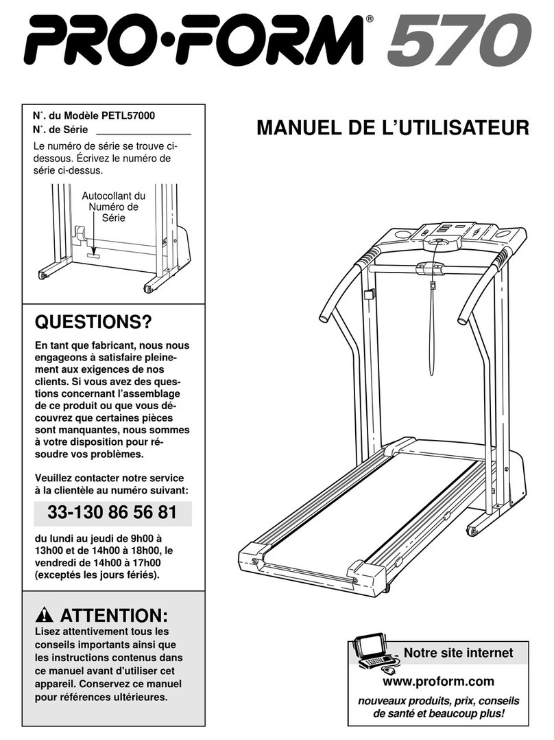 Pro-Form 570 User manual Pro-Form 570 User manual