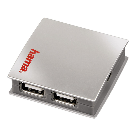 Hama Premium Silver USB 2.0 Hub 1:4 Operating	 instruction