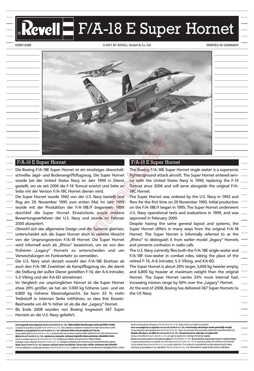 REVELL F/A-18E Super Hornet User manual