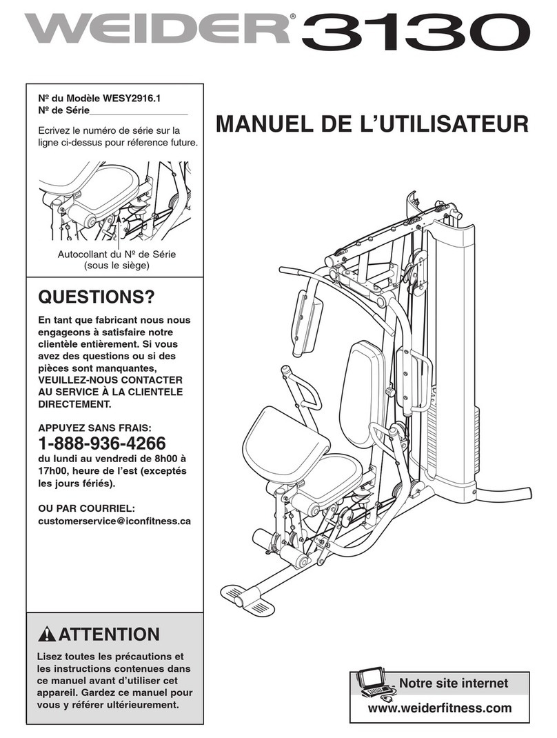 Weider 3130 User manual