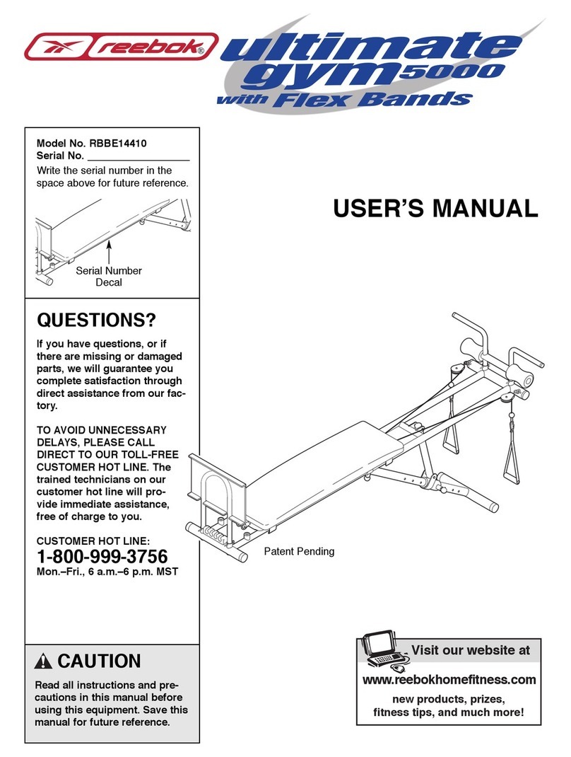 Reebok Ultimate Gym 5000 User manual