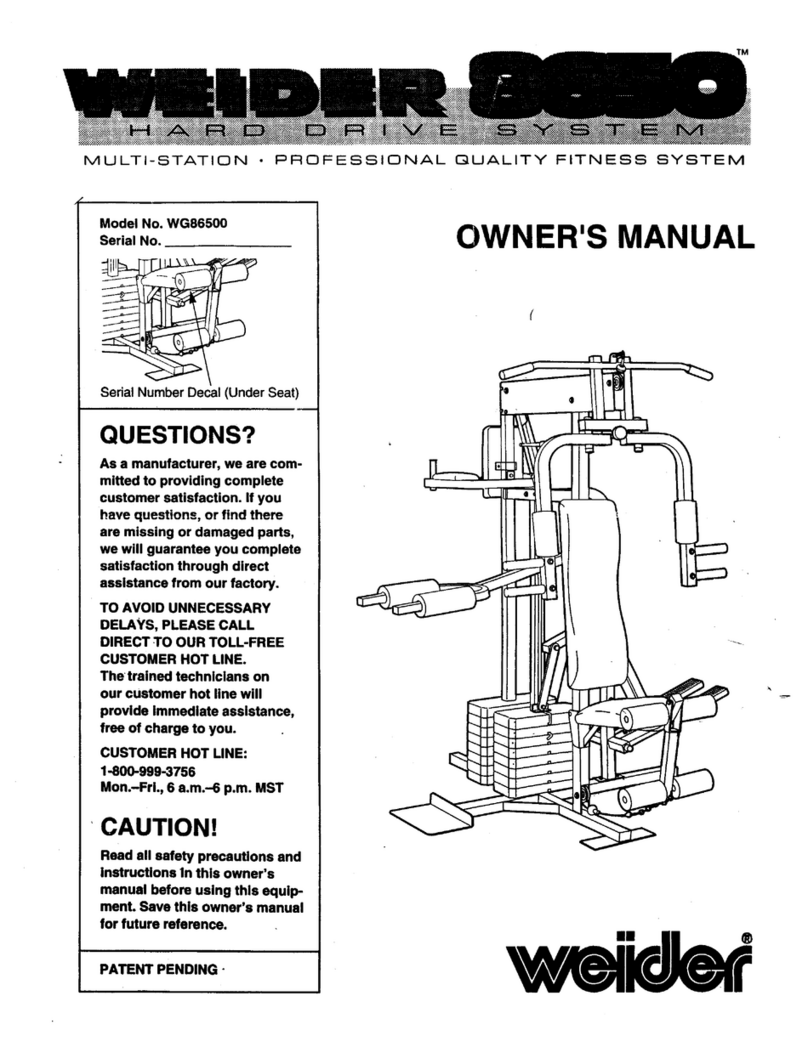 Weider 8650hard Drive Sys manual