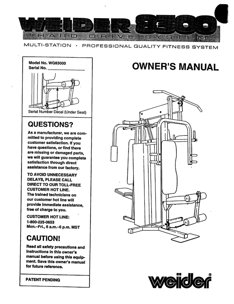 Weider 8300 Hard Drive User manual