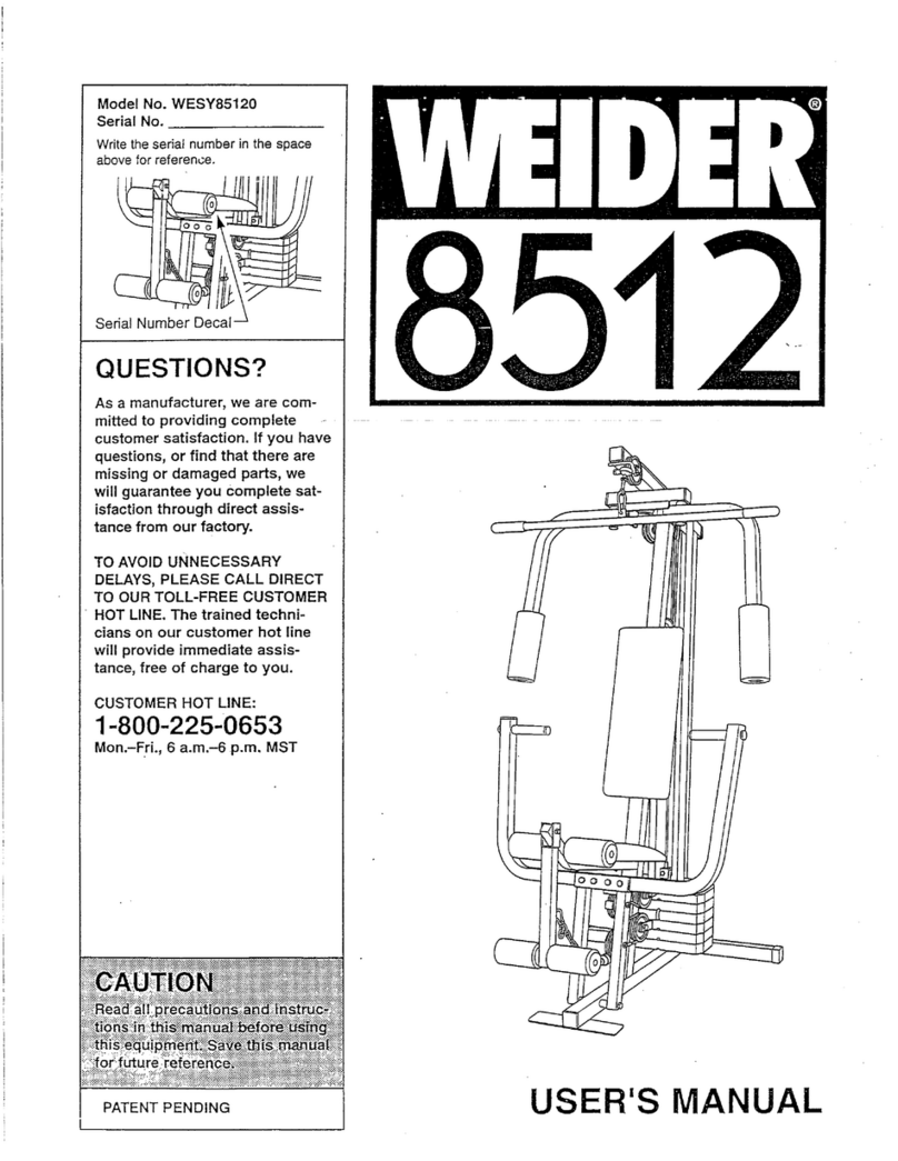 Weider 8512 manual