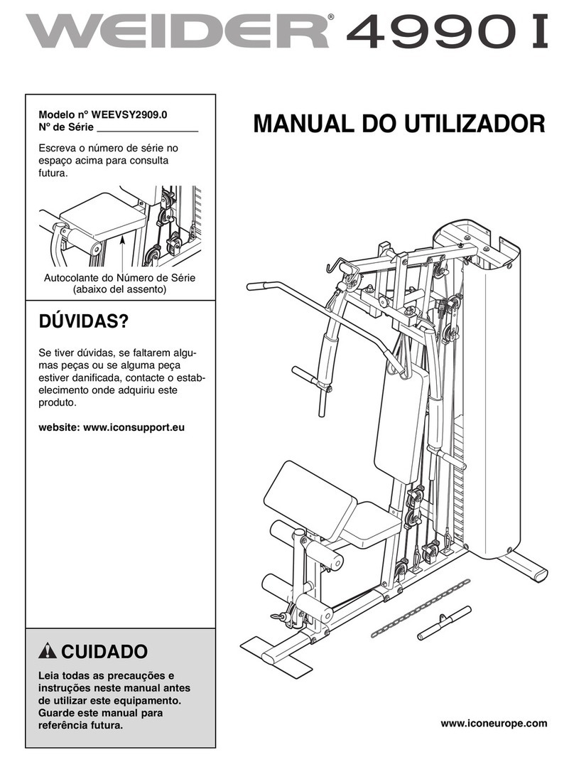 Weider 4990 I Manual do utilizador