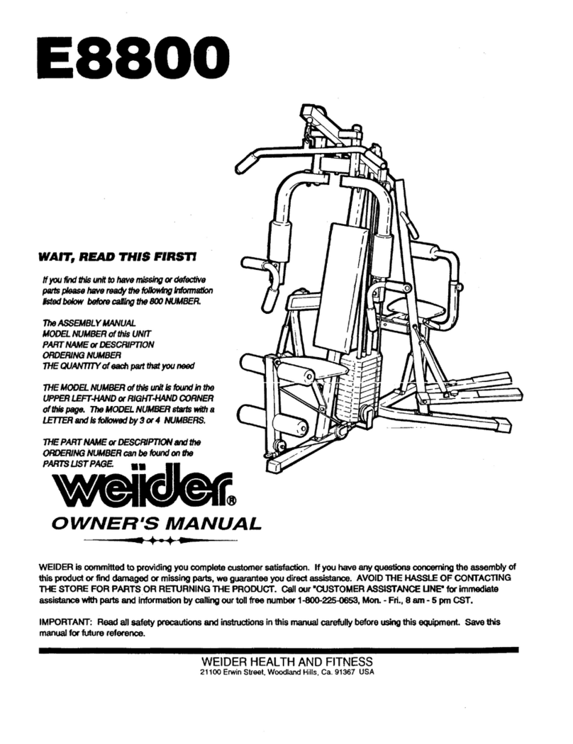 Weider 4 Station Home Gym User manual