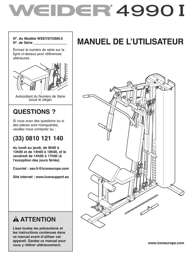 Weider 4990 I User manual