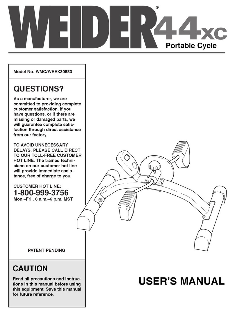 Weider 44xc Portable Cycle User manual