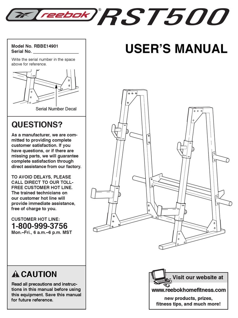 Reebok Rst500 Bench manual