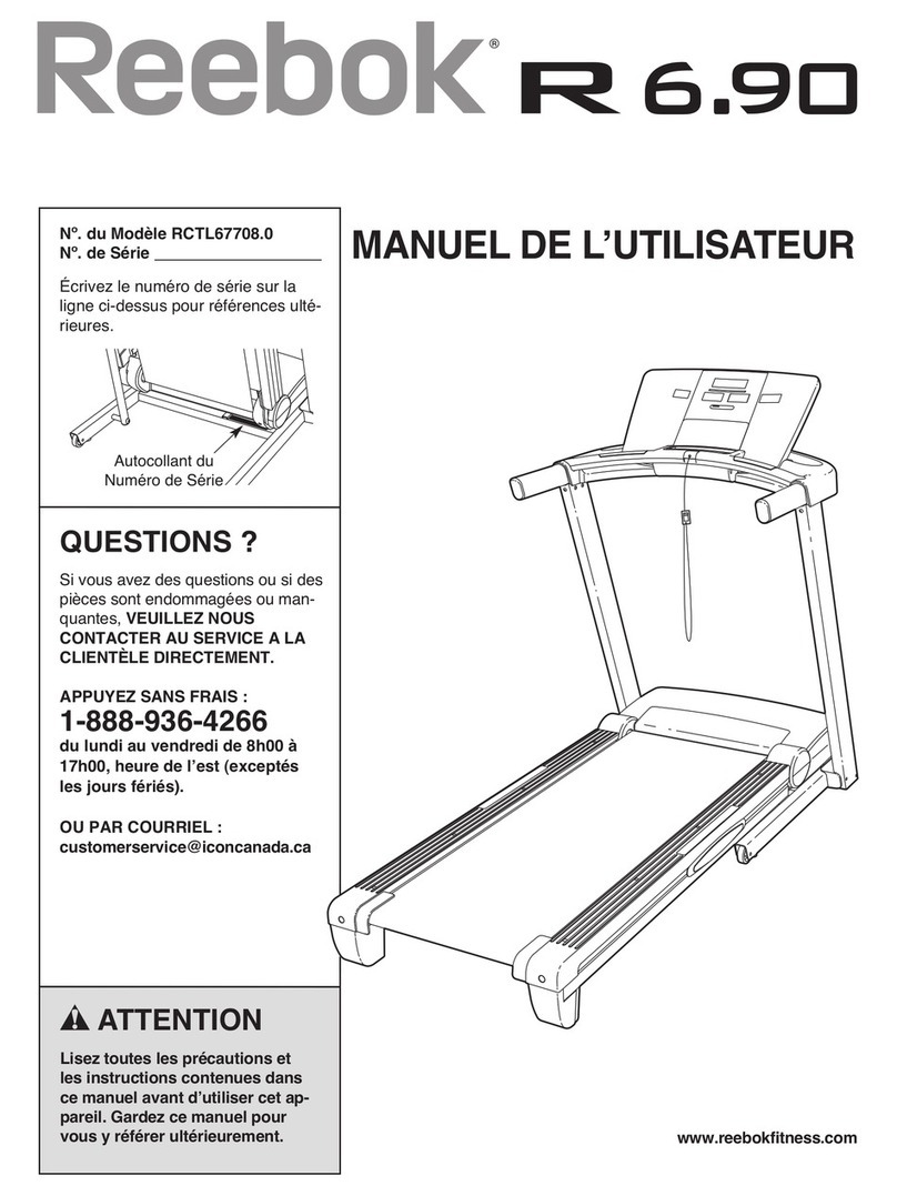 Reebok R 6.90 Treadmill User manual