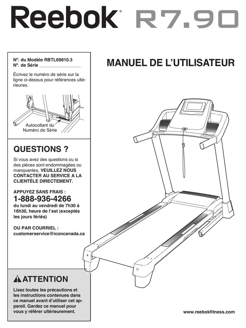 Reebok R7.90 Treadmill User manual