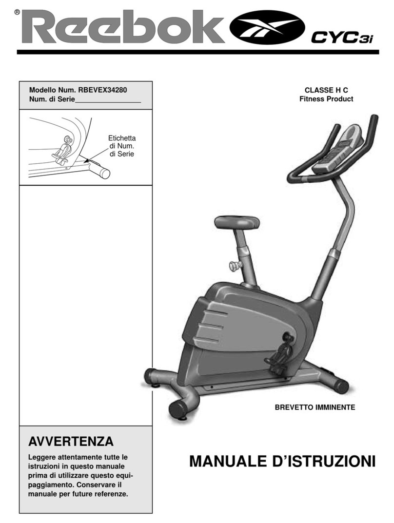 Reebok Cyc31 Operating and maintenance manual