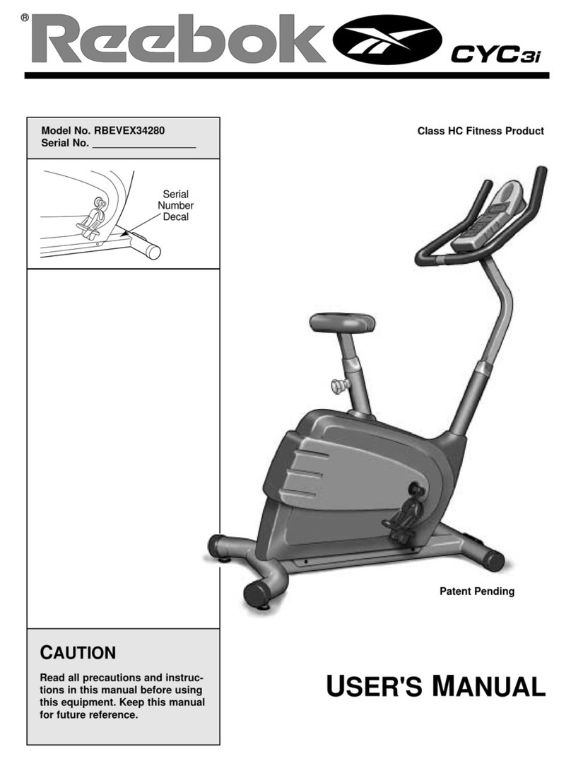 Reebok Cyc31 User manual