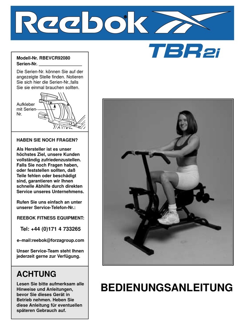 Reebok Tbr2i Quick start guide