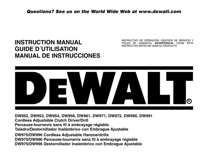 DeWalt DW952 User manual