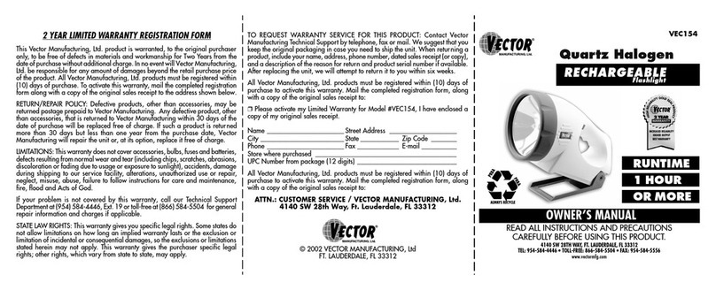 Vector VEC154 User manual