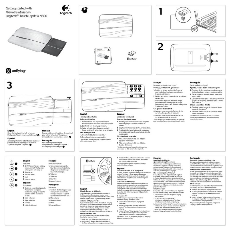 Logitech Touch Lapdesk N600 User manual