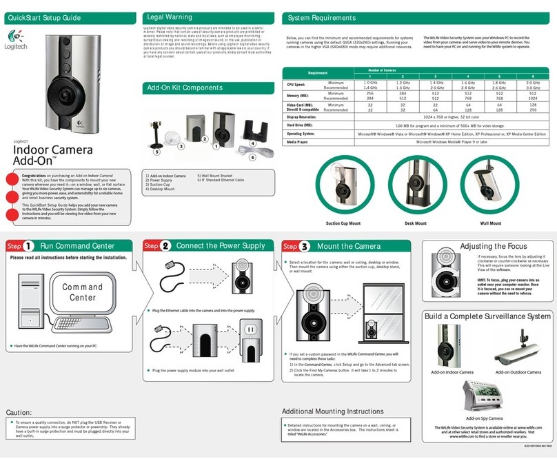Logitech Indoor Camera Add-On Quick start setup guide