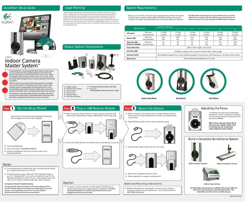 Logitech Indoor Camera Master System Technical manual