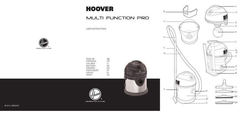 Hoover MULTI FUNCTION PRO User instructions