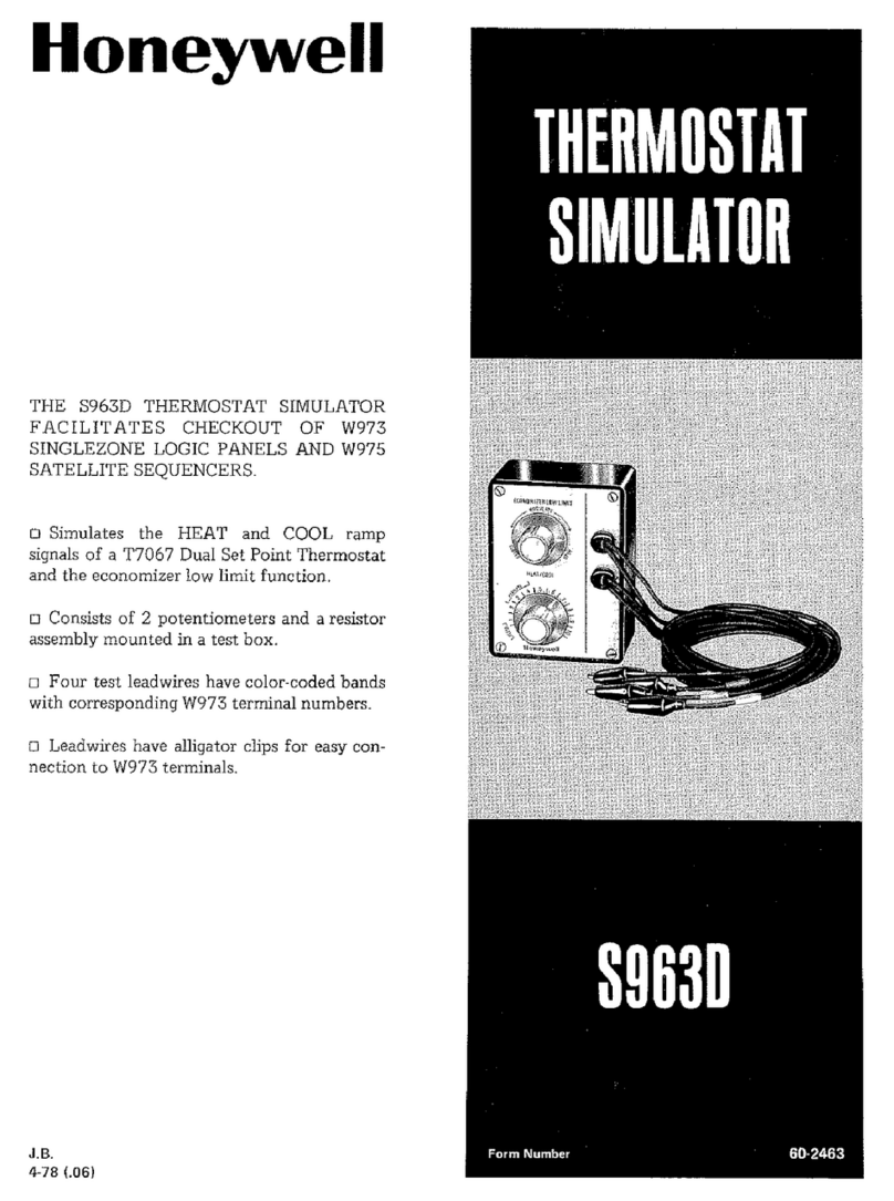 Honeywell S963D User manual