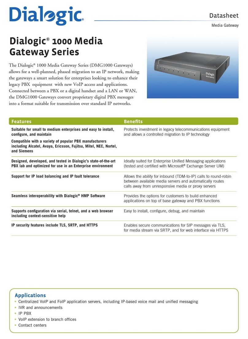 Dialogic DMG1004LSW User manual