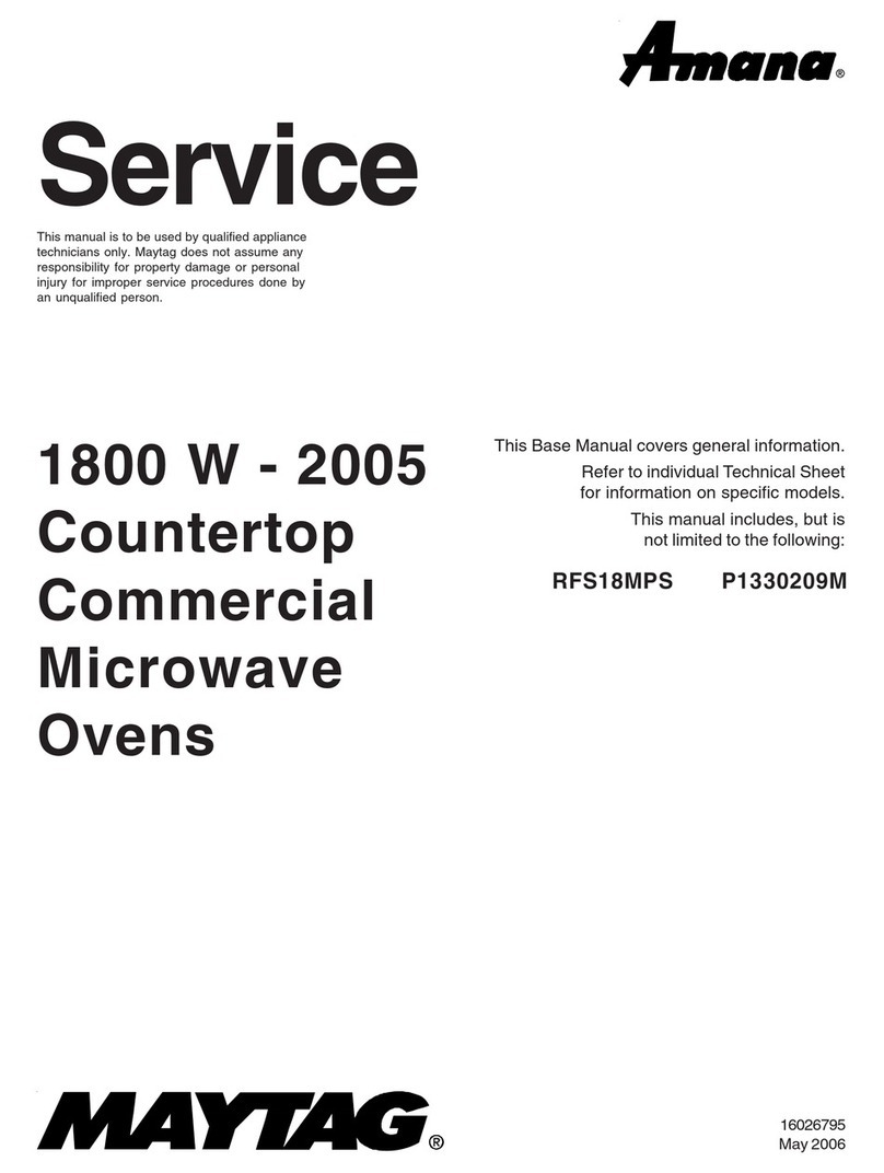Amana 1800 W - 2005 User manual