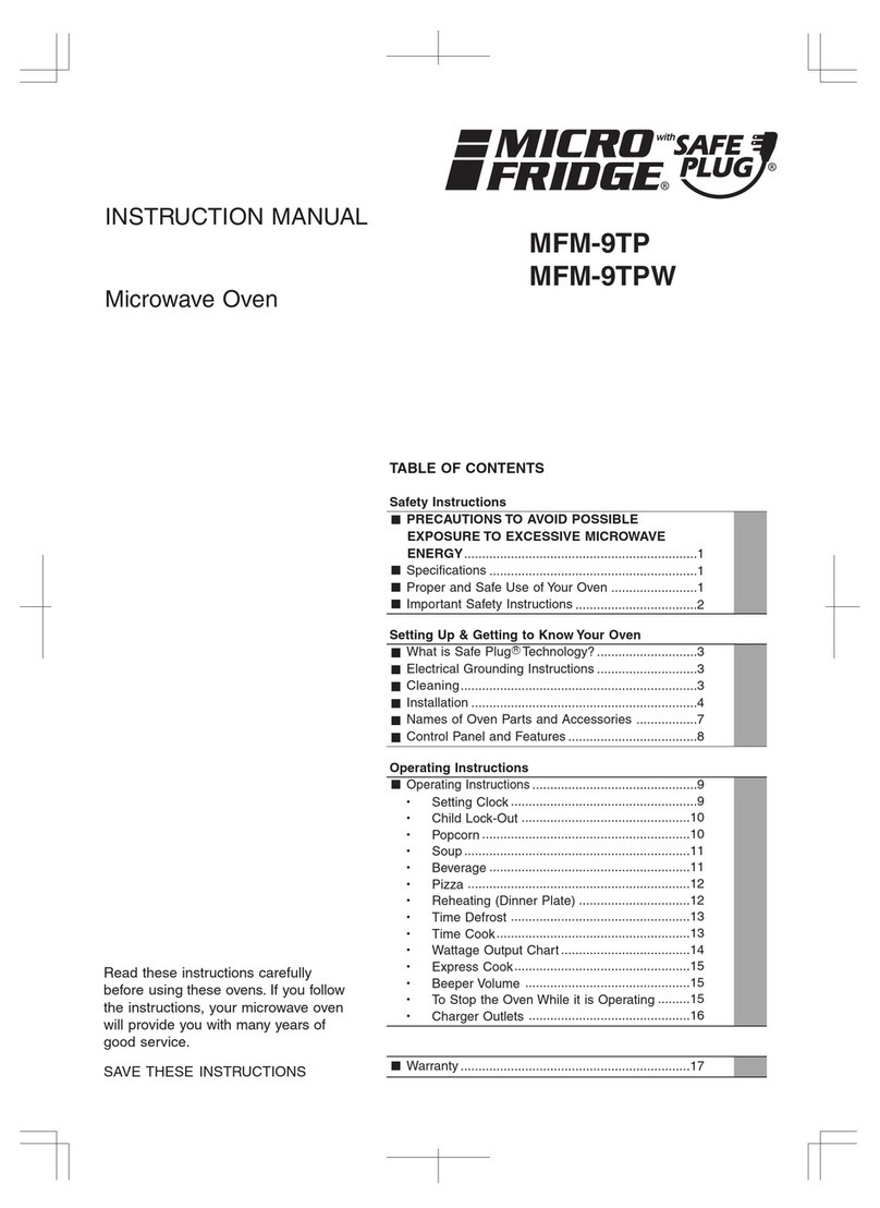 Micro fridge MFM-9TP instruction manual