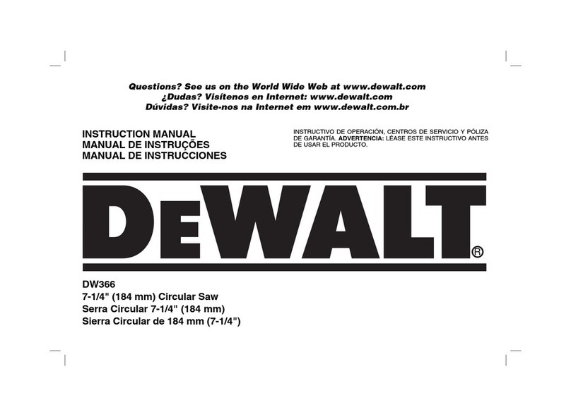 DeWalt DW366 User manual DeWalt DW366 User manual