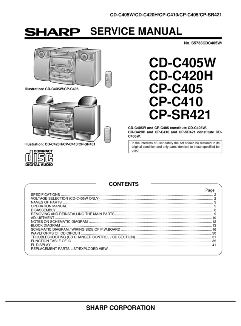 Sharp CD-C405W User manual