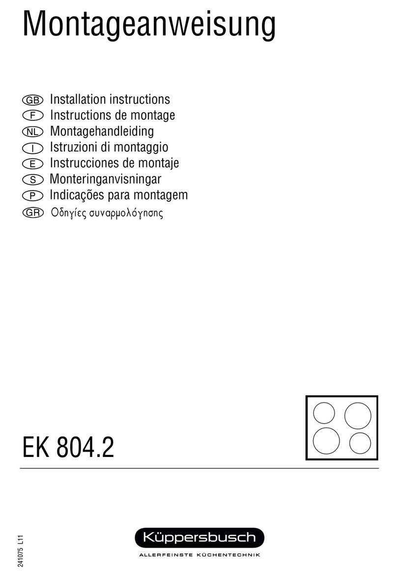 Kuppersbusch EK 804.2 installation instructions