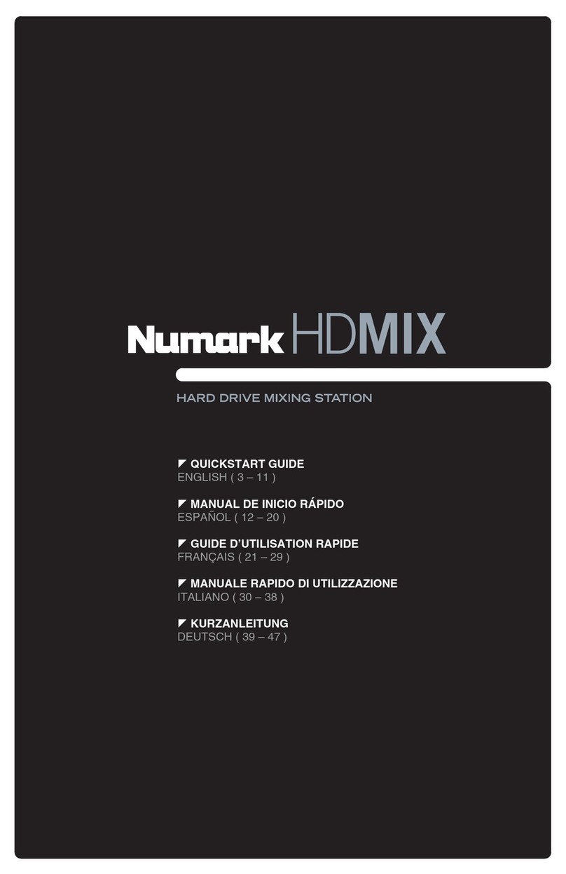 Numark HDMIX User manual Numark HDMIX User manual