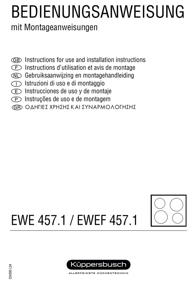 Kuppersbusch EWE 457.1 Instructions for use and installation instructions