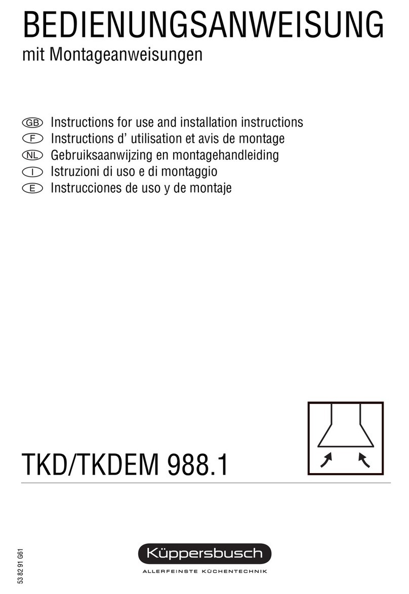 Kuppersbusch TKD Instructions for use and installation instructions
