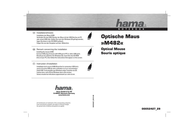 Hama M482 Operating	 instruction